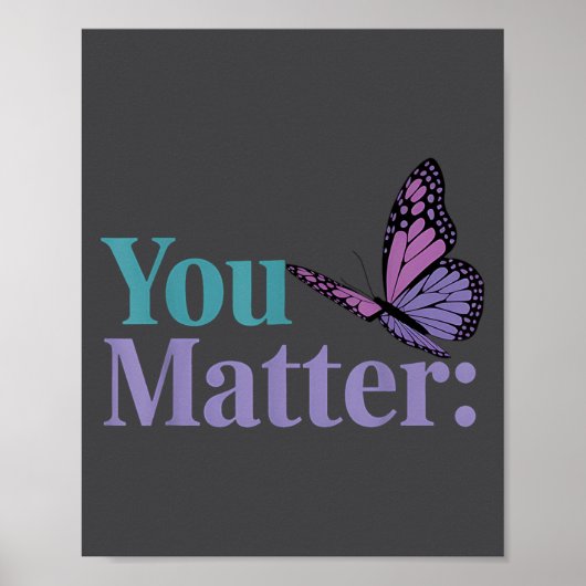 You Suicide Prevention Awareness Mental Health Poster (Voorkant)