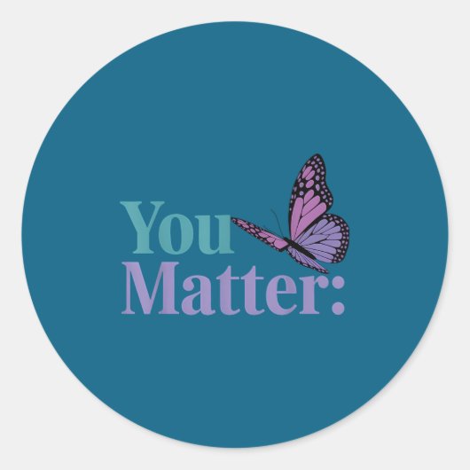You Suicide Prevention Awareness Mental Health  Ronde Sticker (Voorkant)