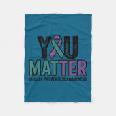 You Suicide Prevention Awareness Ribbon  Fleece Deken (Voorkant)