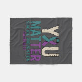 You Suicide Prevention Awareness Ribbon  Fleece Deken (Voorkant (Horizontaal))