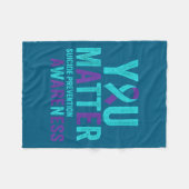 You Suicide Prevention Awareness Ribbon  Fleece Deken (Voorkant (Horizontaal))