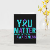 You Suicide Prevention Awareness Ribbon  Kaart (Gele Bloem)
