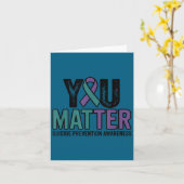 You Suicide Prevention Awareness Ribbon  Kaart (Gele Bloem)