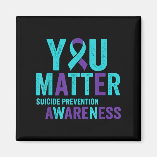 You Suicide Prevention Awareness Ribbon  Magneet (Voorkant)