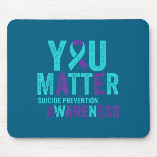 You Suicide Prevention Awareness Ribbon  Muismat (Voorkant)