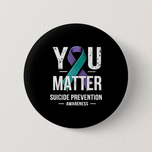 You Suicide Prevention Awareness  Ronde Button 5,7 Cm (Voorkant)