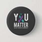 You Suicide Prevention Awareness  Ronde Button 5,7 Cm (Voorkant)