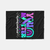 You Suicide Prevention Awareness Teal &amp; Purple Fleece Deken (Voorkant (Horizontaal))