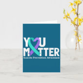 You Suicide Prevention Awareness Teal &amp; Purple Kaart (Gele Bloem)