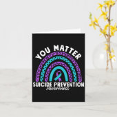 You Suicide Prevention Awareness Teal &amp; Purple Kaart (Gele Bloem)