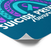 You Suicide Prevention Awareness Teal &amp; Purple Poster (Hoek)
