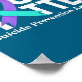 You Suicide Prevention Awareness Teal &amp; Purple Poster (Hoek)
