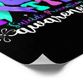 You Suicide Prevention Awareness Teal &amp; Purple Poster (Hoek)