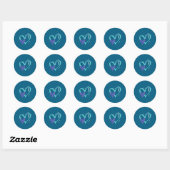 You Suicide Prevention Awareness Teal &amp; Purple Ronde Sticker (Vel)