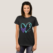 You Suicide Prevention Awareness Teal &amp; Purple T-shirt (Voorkant volledig)