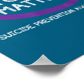 You Suicide Prevention Awareness Teal Purple Hand  Poster (Hoek)