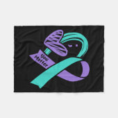You Suicide Prevention Awareness Teal Purple Heart Fleece Deken (Voorkant (Horizontaal))