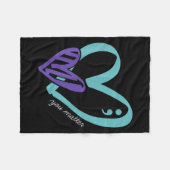 You Suicide Prevention Awareness Teal Purple Heart Fleece Deken (Voorkant (Horizontaal))