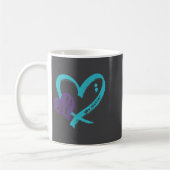 You Suicide Prevention Awareness Teal Purple Heart Koffiemok (Links)
