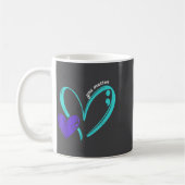 You Suicide Prevention Awareness Teal Purple Heart Koffiemok (Links)