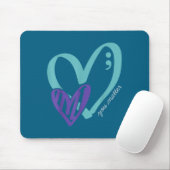 You Suicide Prevention Awareness Teal Purple Heart Muismat (Met muis)