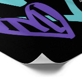 You Suicide Prevention Awareness Teal Purple Heart Poster (Hoek)