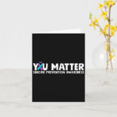 You Suicide Prevention Awareness Teal Purple  Kaart (Gele Bloem)