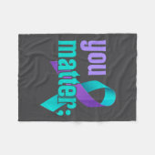 You Suicide Prevention Awareness Teal Purple Rainb Fleece Deken (Voorkant (Horizontaal))