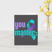 You Suicide Prevention Awareness Teal Purple Rainb Kaart (Gele Bloem)