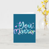 You Suicide Prevention Awareness Teal Purple Ribbo Kaart (Gele Bloem)