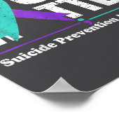 You Suicide Prevention Awareness Teal Purple Ribbo Poster (Hoek)