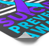 You Suicide Prevention Awareness Teal Purple Ribbo Poster (Hoek)