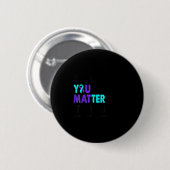 You Suicide Prevention Awareness Teal Purple Ribbo Ronde Button 5,7 Cm (Voorkant /achterkant)