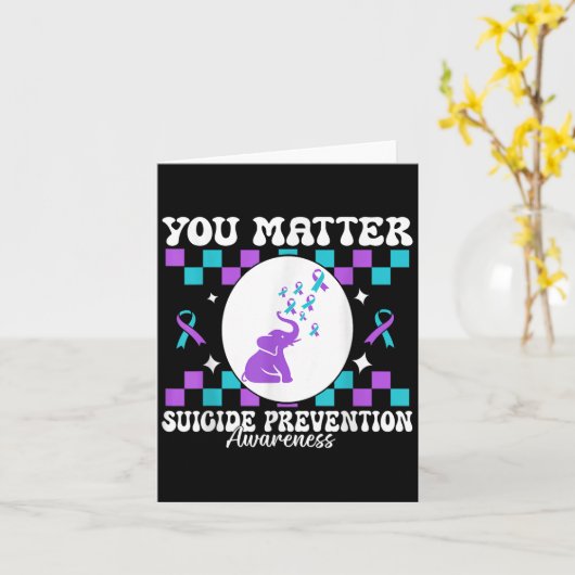 You Suicide Prevention Awareness Women Kaart (Gele Bloem)