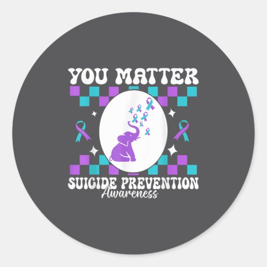 You Suicide Prevention Awareness Women Ronde Sticker (Voorkant)