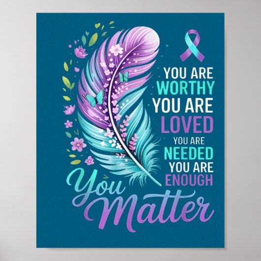 You Suicide Prevention Mental Health Awareness  Poster (Voorkant)