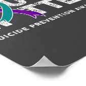 You Suicide Prevention Month Gift Teal Purple Ribb Poster (Hoek)