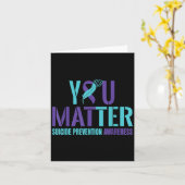 You - Suicide Prevention Teal Purple Awareness Rib Kaart (Gele Bloem)