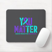 You - Suicide Prevention Teal Purple Awareness Rib Muismat (Met muis)