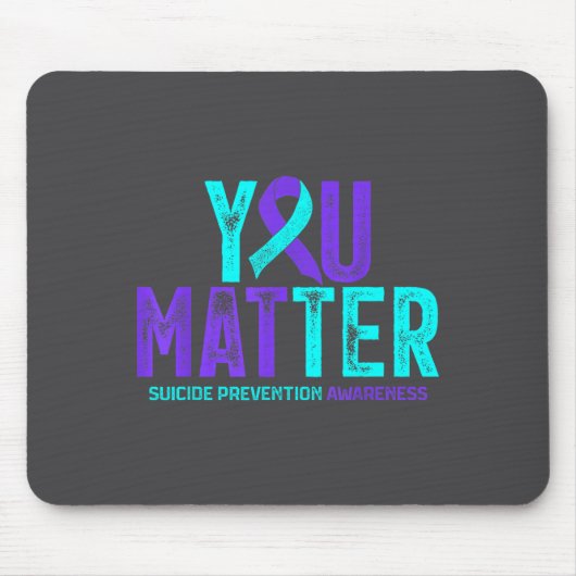 You - Suicide Prevention Teal Purple Awareness Rib Muismat (Voorkant)