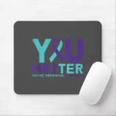 You - Suicide Prevention Teal Purple Awareness Rib Muismat (Met muis)