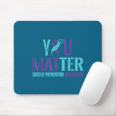 You - Suicide Prevention Teal Purple Awareness Rib Muismat (Met muis)