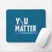 You - Suicide Prevention Teal Purple Awareness Rib Muismat (Met muis)