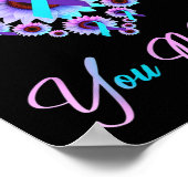 You Suicide Prevention Teal Purple Awareness Ribbo Poster (Hoek)