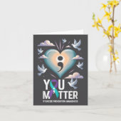 You Suicide Prevention Week Mental Health Awarenes Kaart (Gele Bloem)