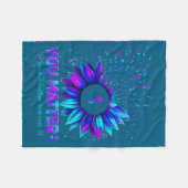 You Sunflower Suicide Prevention Awareness Men Wom Fleece Deken (Voorkant (Horizontaal))