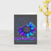 You Sunflower Suicide Prevention Awareness Men Wom Kaart (Gele Bloem)