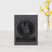 You Talk A Lot For Someone In Fireball Range Funny Kaart (Gele Bloem)