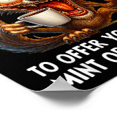 You Talk So Much I Don't Know Whether To Offer You Poster (Hoek)