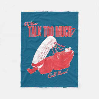 You Talk Too Much Rene Rap Fleece Deken